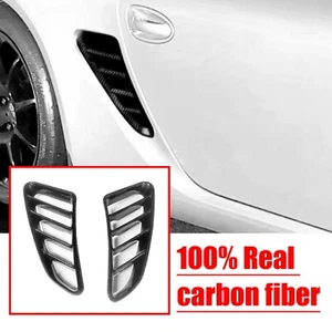 Real Carbon Fiber Side Vent Air Intake Covers for Porsche Boxster 987 2005-2012 - Picture 1 of 9