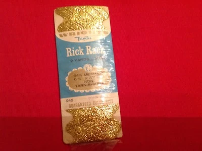 Wright's Rick Rack Metallic Gold or Silver  2 -3 yards NEW - Image 1 of 2
