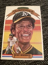 🔥1982 Donruss Diamond Kings #11 Rickey Henderson A's BBall Card HOF Stunning 👀