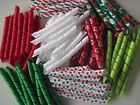 Korker Ribbon 100 precut pieces heat sealed RED CHRISTMAS you pick the size