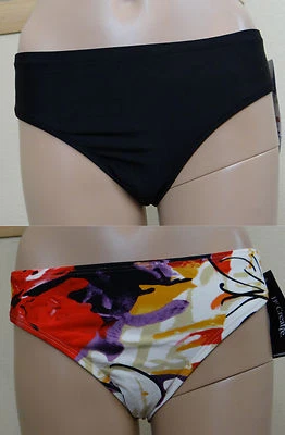 NWT Genuine BE CREATIVE black  or multi color bikini bottom pants, 8,10,12,14,16 - Imagem 1 de 2