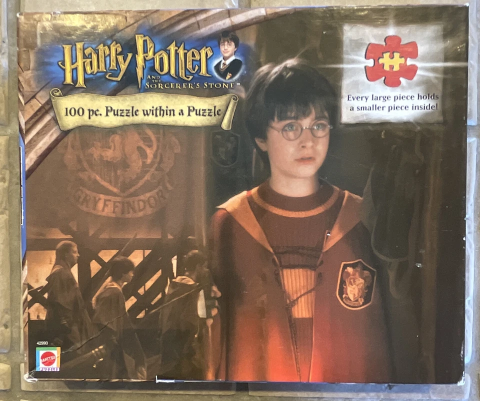 VTG Mattel Harry Potter Sorcerer's Stone 100 Piece Puzzle In a Puzzle 2001 Rare! - Image 1 of 4