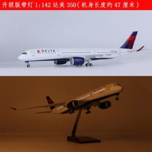 1/142 47cm DELTA Airlines A350 Passenger Plane Model Airplane Toy W/Sound Light - Picture 1 of 7