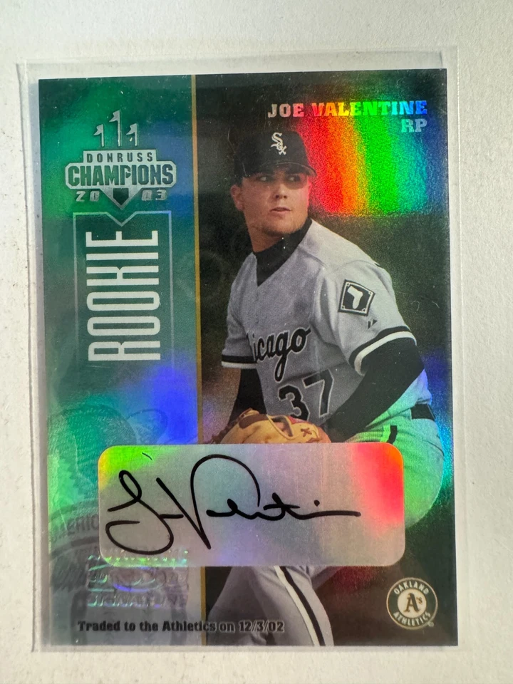 K215,639 - 2003 Donruss Champions Auto #290 Joe Valentine #/475 - Image 1 of 1