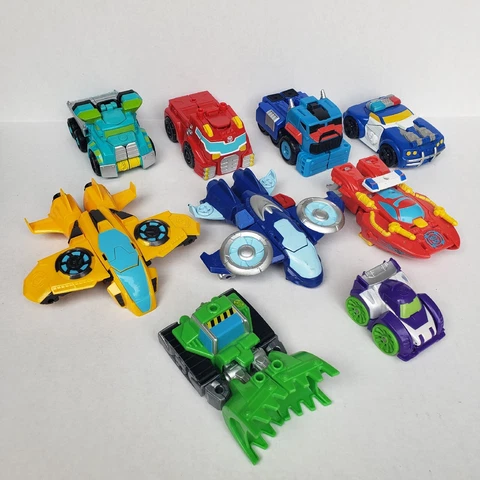 Playskool Heroes Transformers Rescue Optimus Boulder Heatwave Chase Hoist Toys Cover