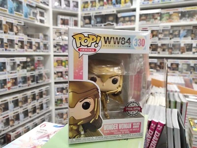 Funko Pop Wonder Woman 330 Golden Armor - WW84 Especial Original Vinyl + - Imagen 1 de 4