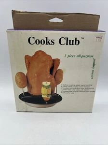 Kit de 3 piezas de tostador vertical antiadherente para aves de corral club de cocina de pollo barbacoa vintage - Imagen 1 de 10