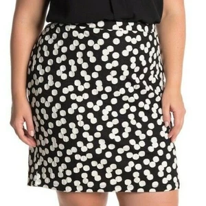 Leota for Dia & Co Pencil Skirt Size 4X 5X Black White Polka Dot NWT $108 - Picture 1 of 4