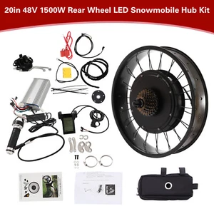 Fat Bike Fatbike kit de conversión 20 pulgadas bicicleta eléctrica kit de conversión 48V 1500 vatios rueda trasera - Imagen 1 de 21
