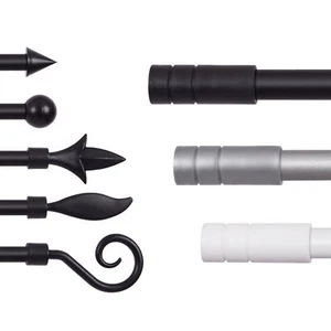 Endstücke für Stilgarnitur 2er Pack Set Gardinenstange 13/16mm Vorhangstange - Bild 1 von 47