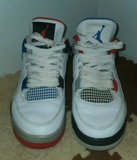 Nike Air Jordan 4 Retro SE What The M9.5 White/Military Blue-Fire Red CI1184-146