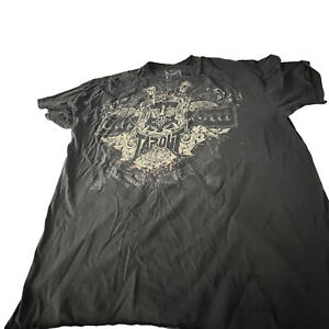Tapout T Shirt Men 3XL Black Short Sleeve MMA Spell Out Logo Read Description