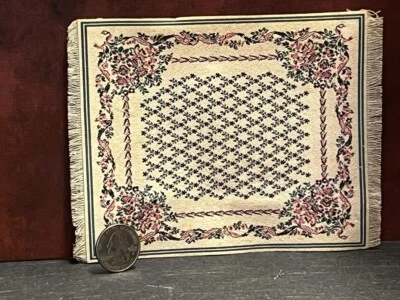 Dollhouse Miniature Vintage Rug 1:12 one inch scale D255 Dollys Gallery - Image 1 of 2