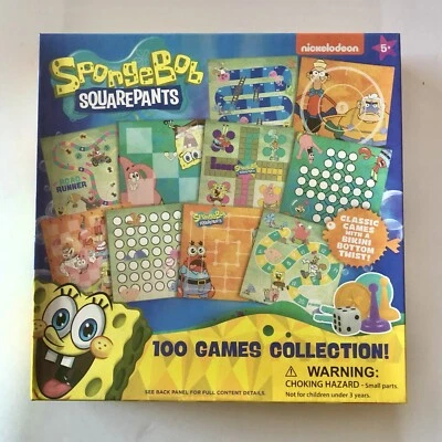 Sponge Bob Board Games 100 Collection Chess Checkers Parcheesi Nickelodeon 2020 - Image 1 of 4