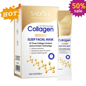 SADOER Bone Collagen Anti Wrinkle Moisturizing Sleep Facial Mask 20*4ML - Picture 1 of 14