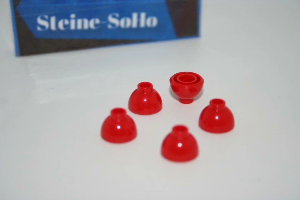 Lego (c) 5x Kuppel - rot - 1x1 - 20952 - red - Rundstein - Bild 1 von 1