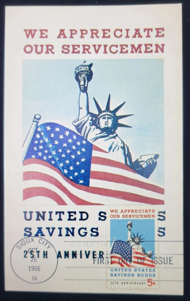 First Day Of Service -  Savings & Bond Postcard - Image 1 of 1