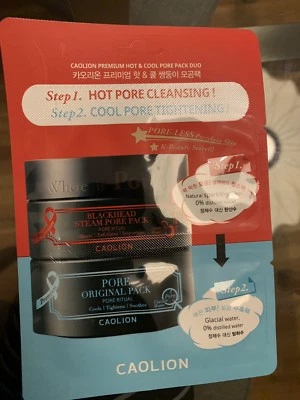 Limpieza de poros calientes Caolion y estiramiento de poros fríos 3 g 0,1 oz cada uno NUEVO Foto 1 de 2