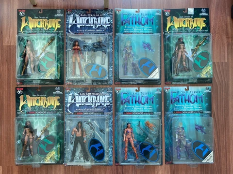 Moore Action Collectibles 9 Figure Assortment - Witchblade, Fathom, Signed ~ NEW Cover