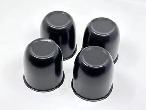 4 Black Wheel Center Caps for Rim Fit 3.30" Rim Center Bore Trailer Wheel - Picture 1 of 6