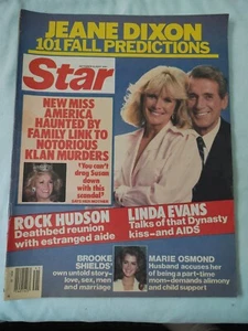 Star Magazine 10/8 1985 Rock Hudson. Marie Osmond. Rocky. Linda Evans. Brooke - Foto 1 di 9