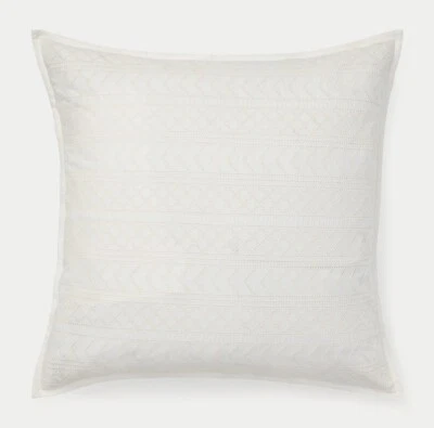 Lauren Ralph Polo Willa Hemstitched Euro Sham Pillow Case Cover Rare NEW! $135 - Image 1 of 4