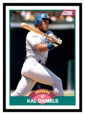 1989 Score Rookie & Traded #48T KAL DANIELS Los Angeles Dodgers