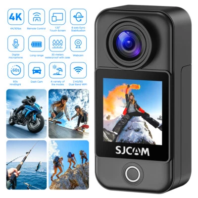 4K Action Cam 20MP EIS WiFi Sportkamera Unterwasserkamera 30M Dual Touchscreen - Bild 1 von 4