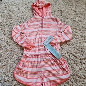 Cat & Jack: Longsleeve Zip-Up (Hooded) Romper, Size Girls XS, Color Pink, NWT - Picture 1 of 9