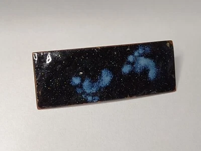 Vintage Copper And Enamel Baby Footprints Tie Bar - Image 1 of 4