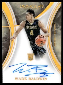 BK Wade Baldwin IV 2016-17 Immaculate Collegiate Rookie AU Gold