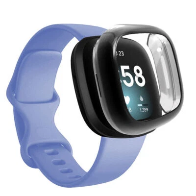 Correa de reloj deportiva de silicona con cubierta suave de TPU para Fitbit Versa 4/Sense 2 Foto 1 de 4