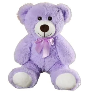 Teddy Bear Plush Toy, 13.5 inch Teddy Bear Stuffed Animal Christmas Purple - Picture 1 of 7