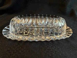 Vintage Mikasa Royal Suite Crystal Covered Butter Dish Quarter Pound Japan - Picture 1 of 2