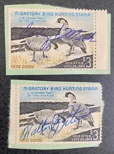 1963 2X $3 Migratory Bird Hunting Stamp Dept of Interior USA BOB Used Classic - Picture 1 of 2