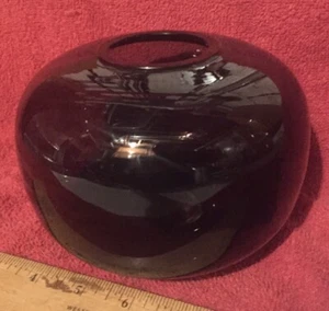 Vintage Villeroy & Boch Hand Molded Charcoal Glass Vase - Picture 1 of 5