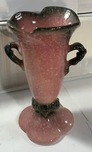 Vintage HULL W18-10 1/2 " USA Signed Vase MCM in Pink White and Gray - Picture 1 of 6