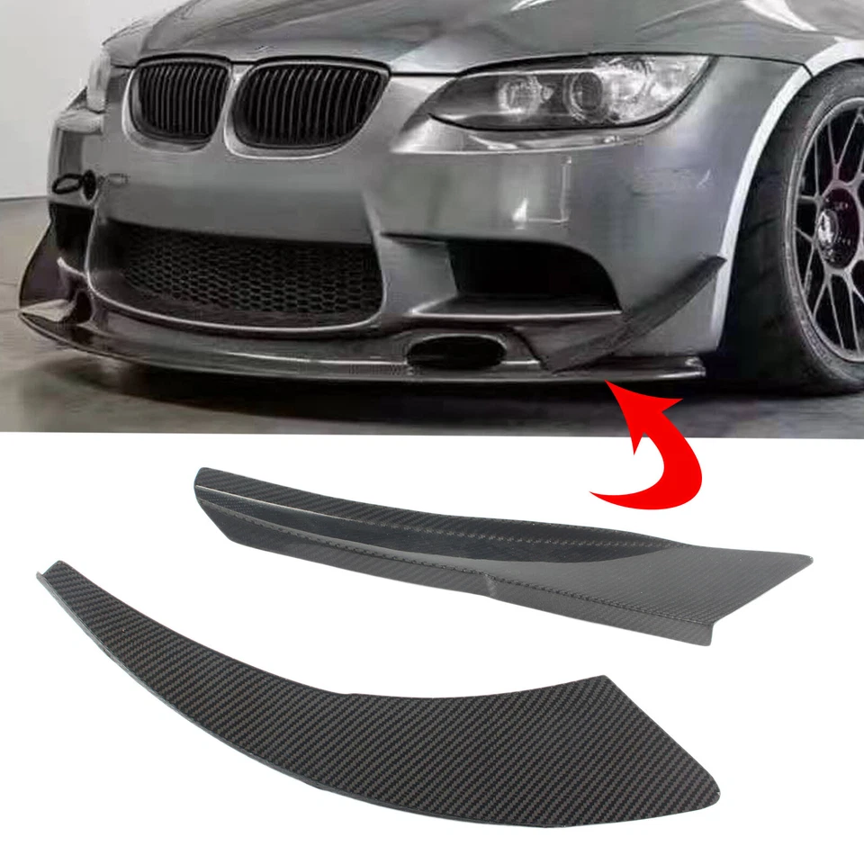 Carbon Fiber Front Bumper Canard Diffusor Splitter Flossen Für BMW E90 E92 M3 - Bild 1 von 4