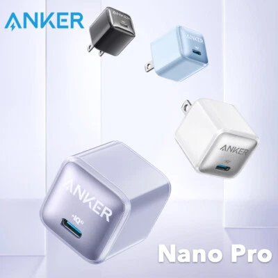 Cargador Anker Nano Pro 20W USB C PIQ 3.0 Carga Rápida para iPhone 14 13 iPad Pro Foto 1 de 4