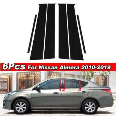Door Window Pillar Posts For Nissan Almera 2010-19 Door Panel Trim Stickers Pads Foto 1 de 4