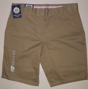 NIÑAS UNIFORME PANTALONES CORTOS U636 Uniforme Escolar Universal 10.5 CAQUI NUEVO CON ETIQUETAS ENTREPIERNA 8.5" - Imagen 1 de 5