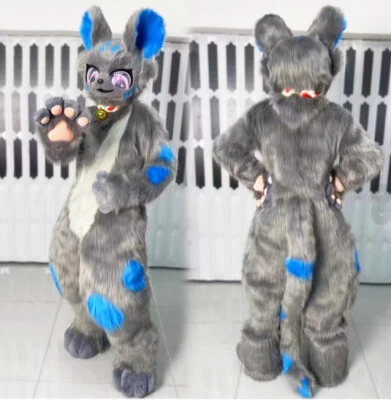 Disfraz de mascota de zorro husky de piel larga traje de Halloween disfraces 422# Foto 1 de 3