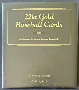 1996 MLB Danbury Mint Baseball 22kt Gold Foil Cards + Binder - Picture 1 of 24