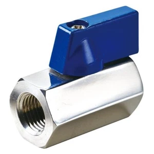 ACERO INOXIDABLE 316 BSPP MINI VÁLVULA DE BOLA HEMBRA X HEMBRA - Imagen 1 de 1
