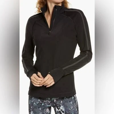 Sudadera Pullover Sweaty Betty Termodinámica Media Cremallera Para Mujer Talla US 4-6 Negra Foto 1 de 4