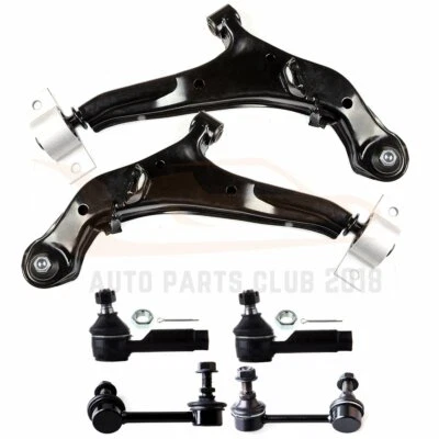 For 2000-2003 Nissan Maxima 6pc Front Lower Control Arms Tie Rods Suspension Kit - Image 1 of 4