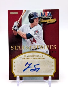 George Springer 2013 Panini USA Baseball Champions ROOKIE AUTO #'D /499 - Picture 1 of 11