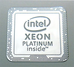Intel Xeon Platinum Inside Silber Chrom Aufkleber 18 x 18 mm - Bild 1 von 1