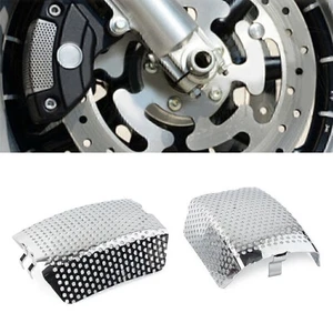2008-19 Chrome Front Caliper Inserts Cover For Harley V-Rod Muscle VRSCF Touring - Foto 1 di 6