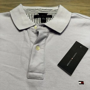 NEW Tommy Hilfiger Pale Lavender Polo Shirt Mens XL Short Sleeve Pique Cotton - Picture 1 of 19
